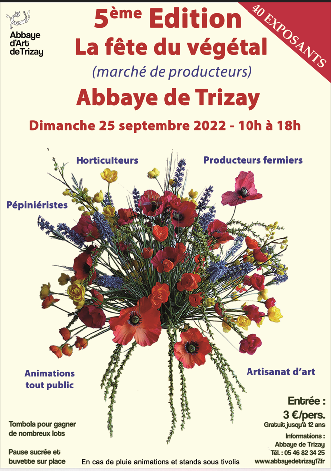 Fete du vegetal abbaye de trizay 2022